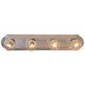 Monument 24 in. Beveled in Lighting Strip Polished Chrome Uses Four 60W Incandescent Medium Base Lamps 671663